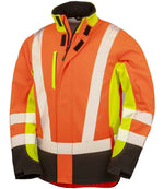 Recycled Soft Shell Jacket - Result Recycled Three Layer Printable 3-Tone Safety Soft Shell Jacket
