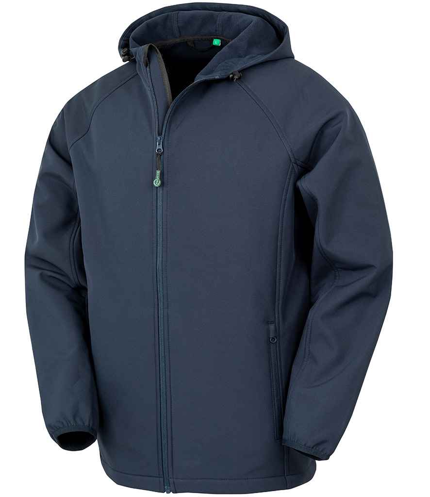 Result Recycled Soft Shell Jacket - Result Recycled Three Layer Printable Hooded Soft Shell Jacket Navy 4XL