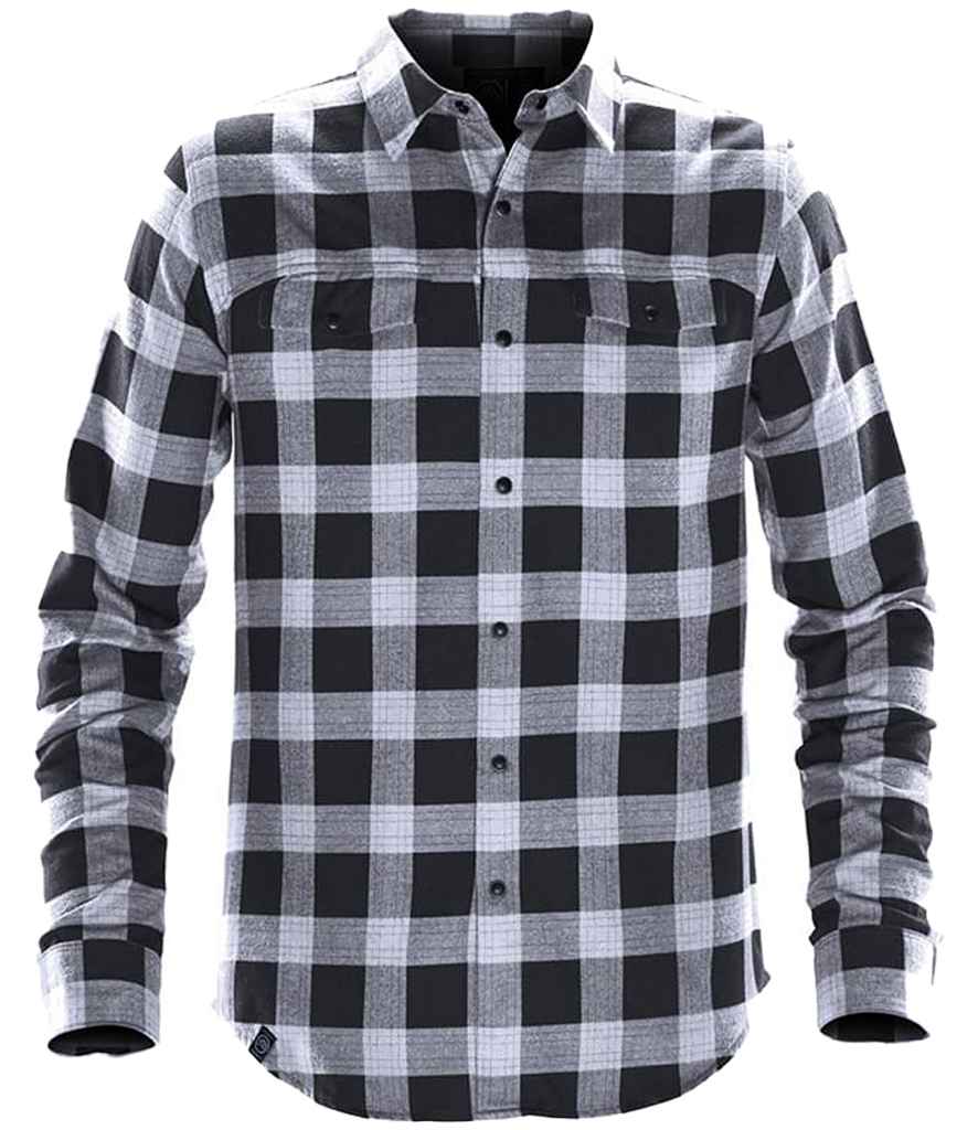 Stormtech Logan Snap Front Shirt – Durable and Stylish Unisex Shirt Titanium Plaid 5XL