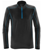 Stormtech Pulse Fleece Pullover Zip Neck Top – Comfortable and Durable Activewear Black/Electric Blue 3XL