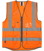 Warrior Hi-Vis Executive Waistcoat - High Visibility Safety Wear for Irish Businesses Orange 4XL