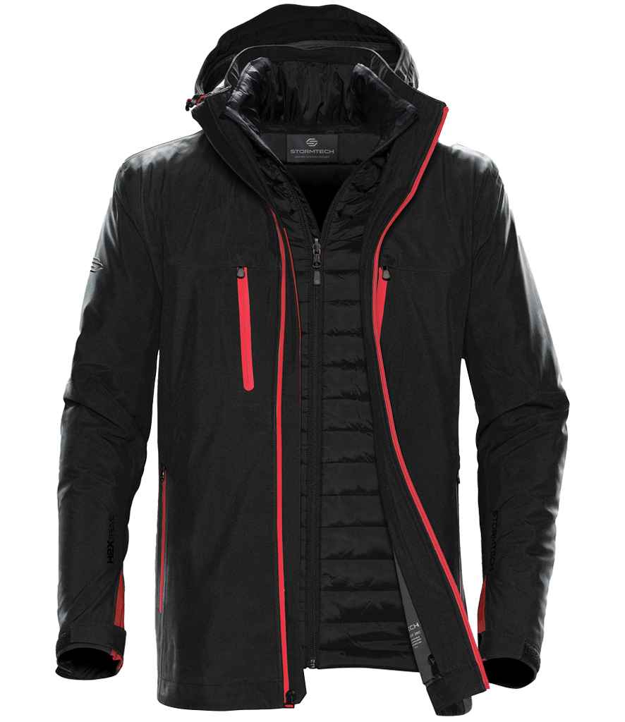Stormtech Matrix System 3-in-1 Jacket – Durable Waterproof Outerwear Black/Bright Red 3XL