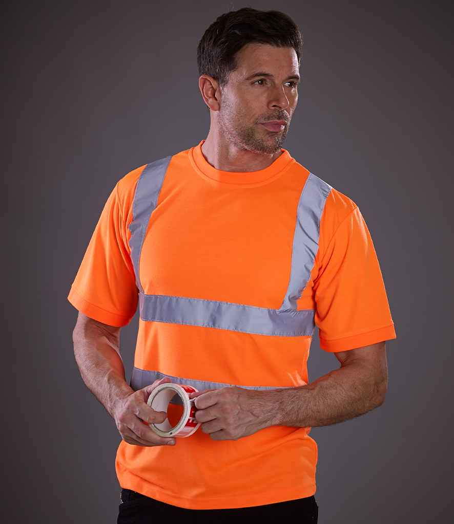 Yoko Hi-Vis Short Sleeve T-Shirt for Safety and Visibility