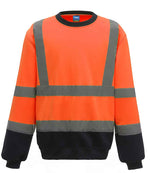 Yoko Hi-Vis Sweatshirt – High Visibility Safety Wear for Irish Businesses Orange/Navy 3XL