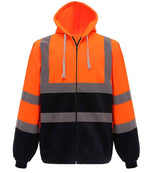Yoko Hi-Vis Zip Hoodie – Reliable Safetywear for Irish Businesses Orange/Navy 3XL