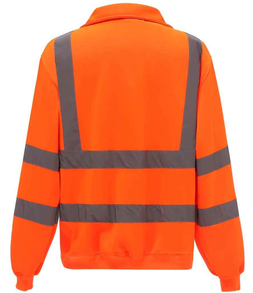 Yoko Hi-Vis Zip Neck Sweatshirt for Enhanced Workplace Safety