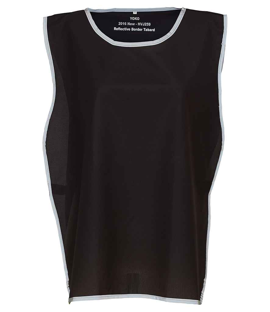Yoko Hi-Vis Reflective Border Tabard – Durable High Visibility Safety Wear Black L/XL