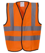 Hi-Vis Kids Waistcoat - Yoko Kids Hi-Vis Two Band and Braces Waistcoat Orange L