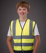 Hi-Vis Kids Waistcoat - Yoko Kids Hi-Vis Two Band and Braces Waistcoat