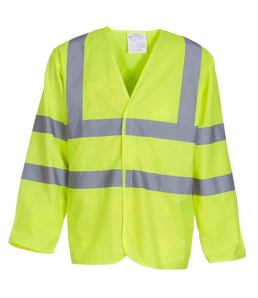 Yoko Hi-Vis Long Sleeve Jacket - Durable Safetywear for Irish Businesses Yellow 3XL