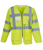 Hi-Vis Executive Waistcoat - Yoko Hi-Vis Executive Long Sleeve Waistcoat