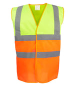 Yoko Two Tone Waistcoat – High Visibility Safety Waistcoat by YOKO Yellow/Orange 3XL