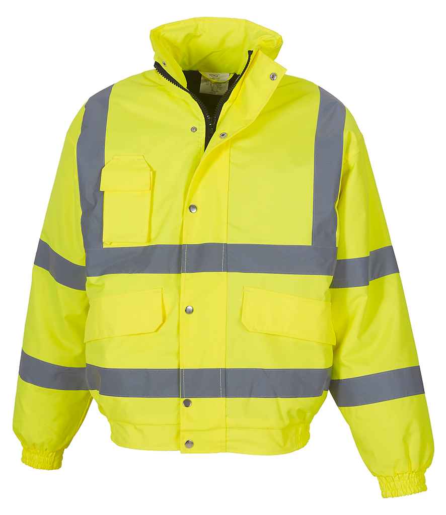 Yoko Hi-Vis Classic Bomber Jacket for Bulk Orders - Fou Tees Ireland Yellow 6XL