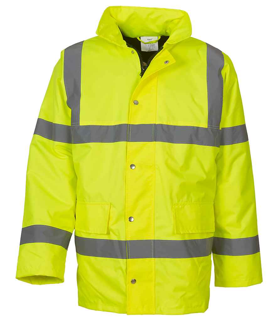 Yoko Hi-Vis Classic Motorway Jacket – Reliable Safety and Comfort Yellow 6XL