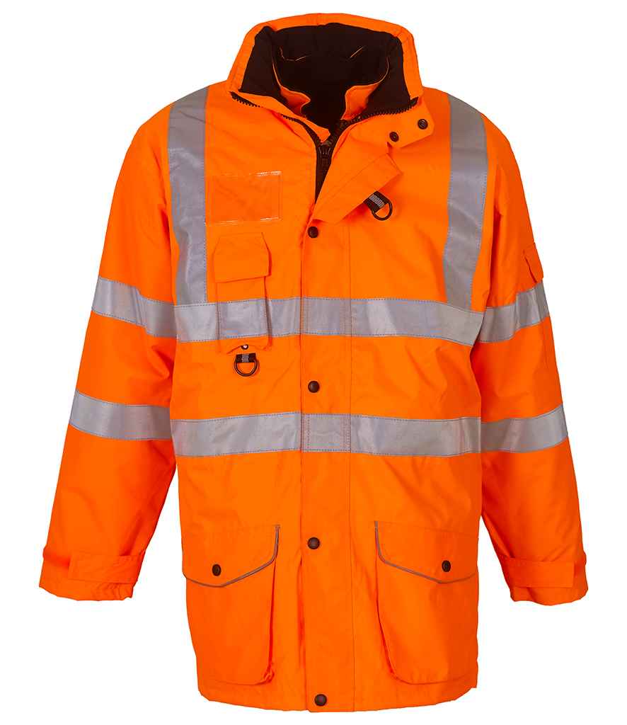 Yoko Hi-Vis Multi-Function Jacket - Yoko Hi-Vis Multi-Function 7-in-1 Jacket Orange 3XL