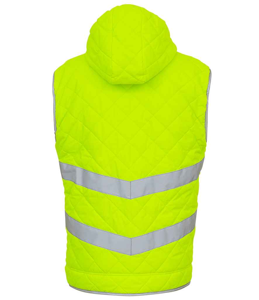 Yoko Hi-Vis Kensington Hooded Gilet – Durable Safety Gilet for Visibility and Comfort