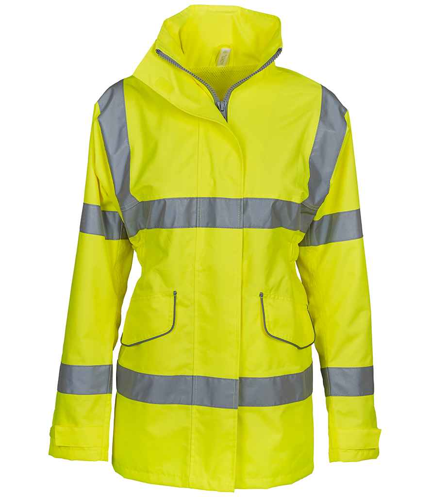 Yoko Ladies Hi-Vis Executive Jacket – High Visibility Safety Wear Yellow XXL