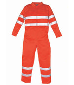 Yoko Hi-Vis Poly/Cotton Coverall – Durable High Visibility Workwear Orange 4XL