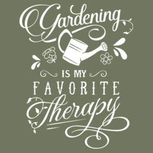 Gardening is My Favourite Therapy - Softstyle™ adult ringspun t-shirt Design