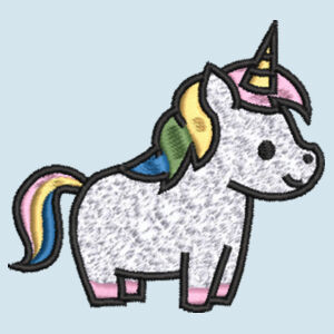 Cute Embroidered Unicorn - Softstyle™ youth ringspun t-shirt Design