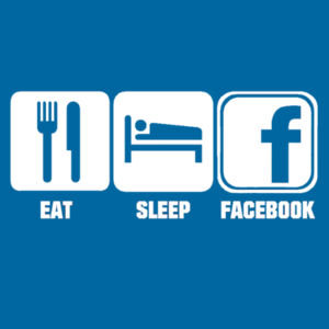 Eat Sleep Facebook  - Softstyle™ youth ringspun t-shirt Design