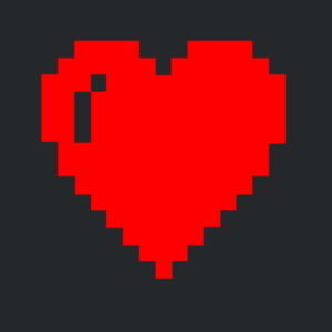 Pixel Heart - Softstyle™ adult ringspun t-shirt Design