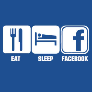 Eat Sleep Facebook  - Softstyle™ women's ringspun t-shirt Design