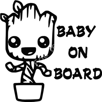 Baby on board Groot