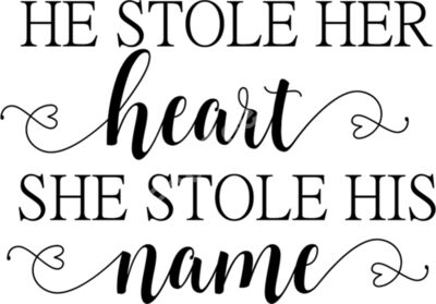 He stole her heart she stole his Name