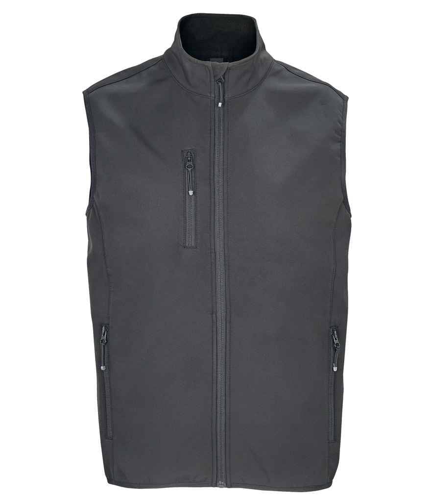 SOL'S Falcon Recycled Soft Shell Bodywarmer for Bulk Orders in Ireland Charcoal 4XL