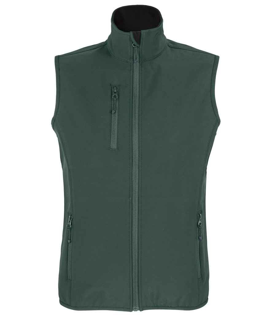 SOL'S Ladies Falcon Recycled Soft Shell Bodywarmer for Bulk Orders in Ireland Forest Green XXL