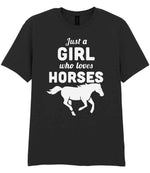 Girl Who Loves Horses t-shirt in black