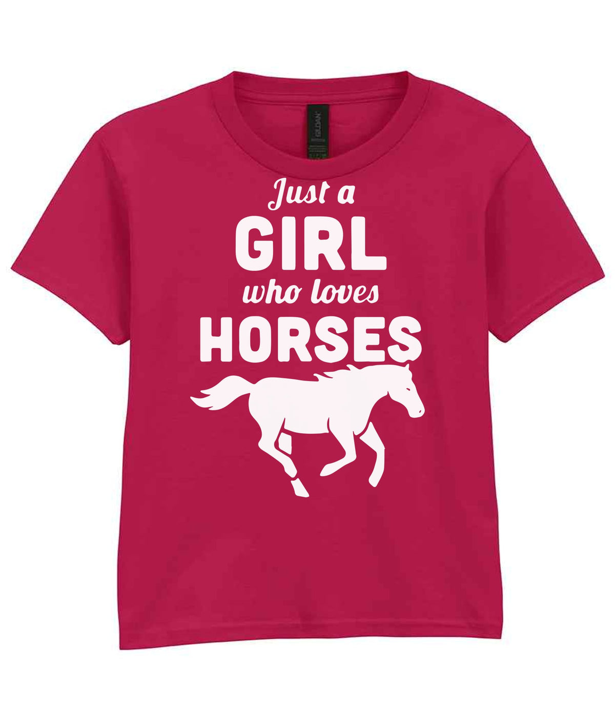 girl who loves horses – Unisex T-Shirt in Cardinal Red