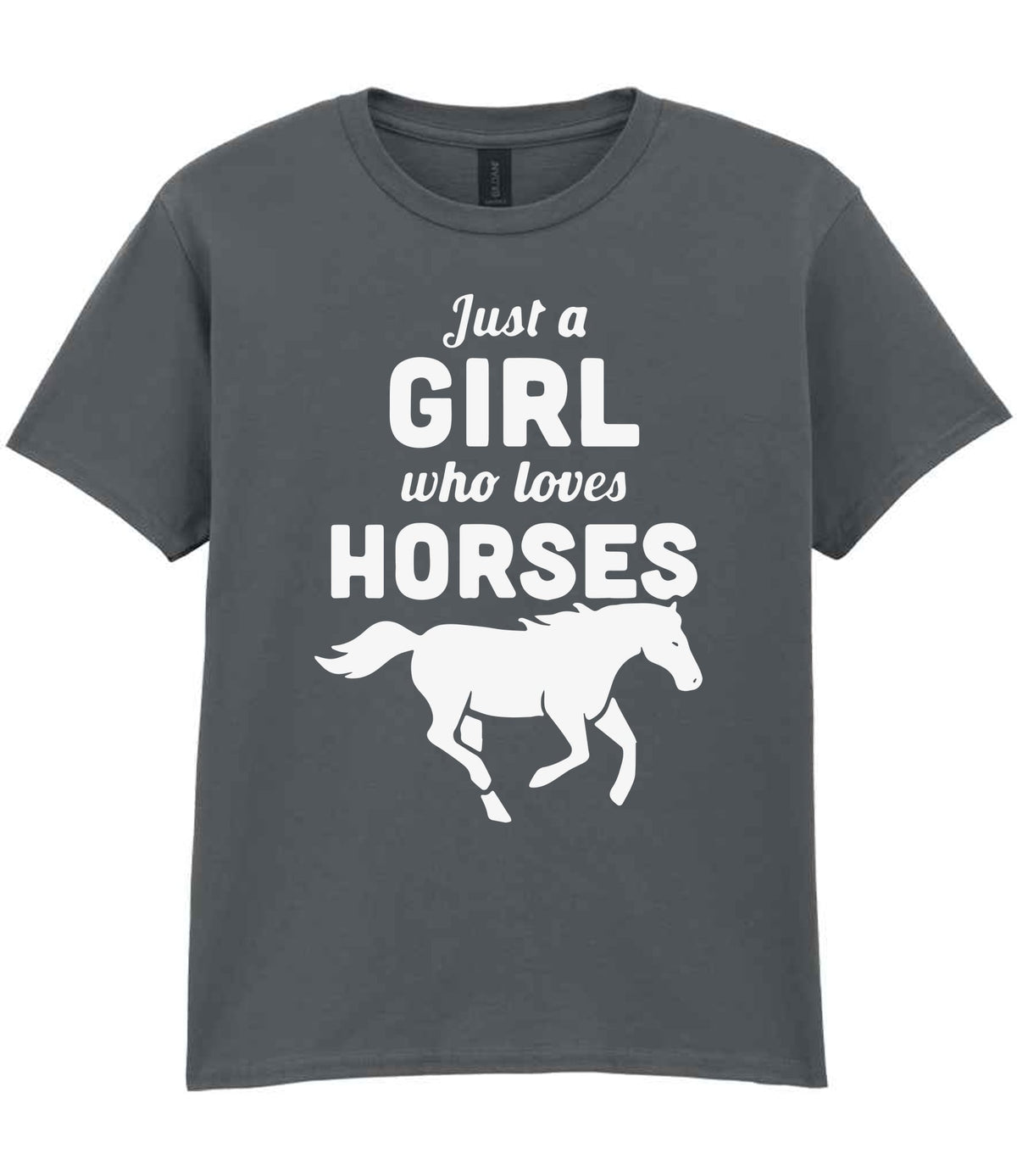 girl who loves horses – Unisex T-Shirt in Charcoal