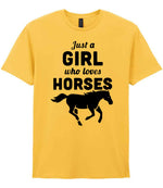 Girl Who Loves Horses t-shirt in daisy