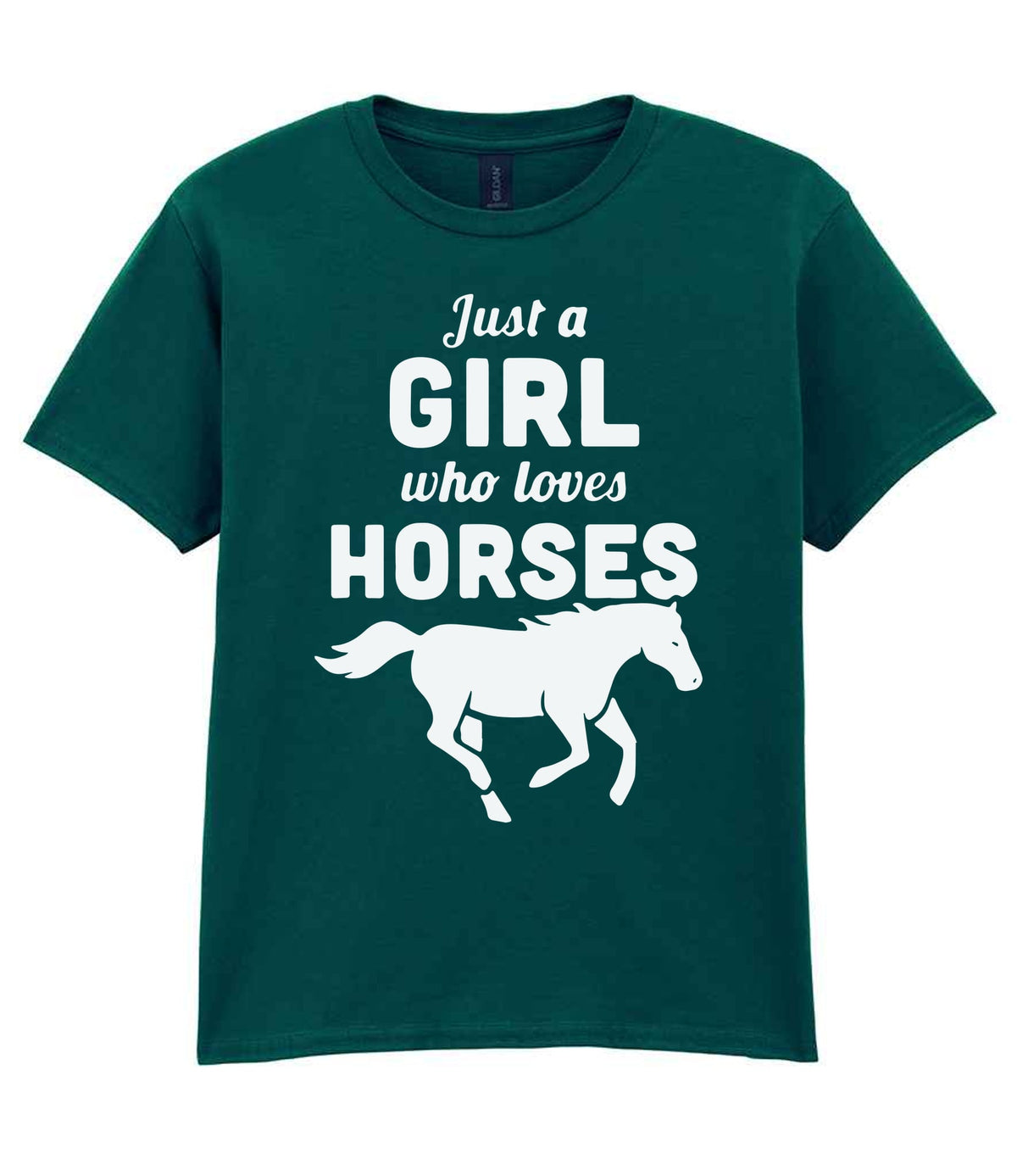 girl who loves horses – Unisex T-Shirt in Fan Marine Green