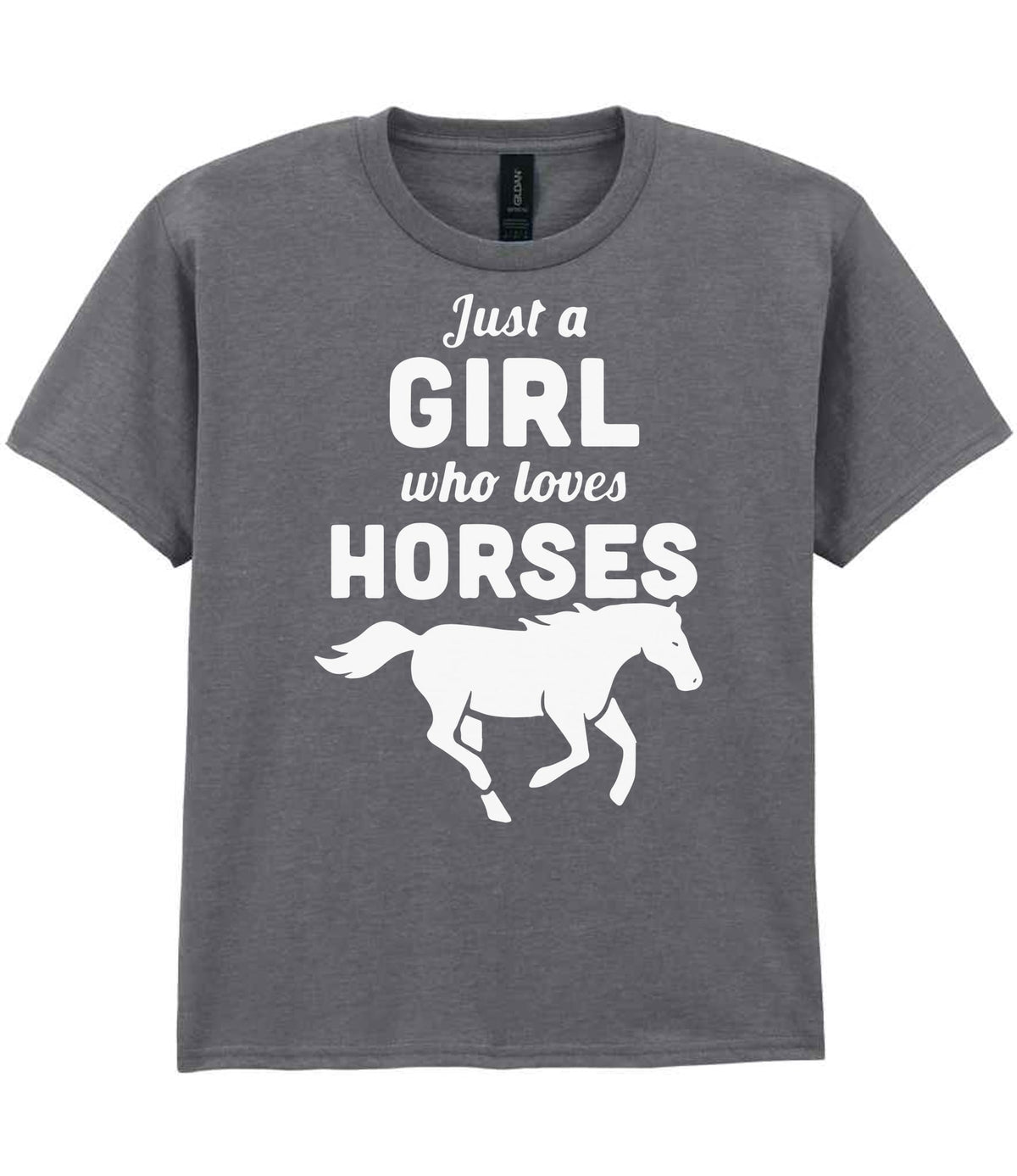 girl who loves horses – Unisex T-Shirt in Graphite Heather