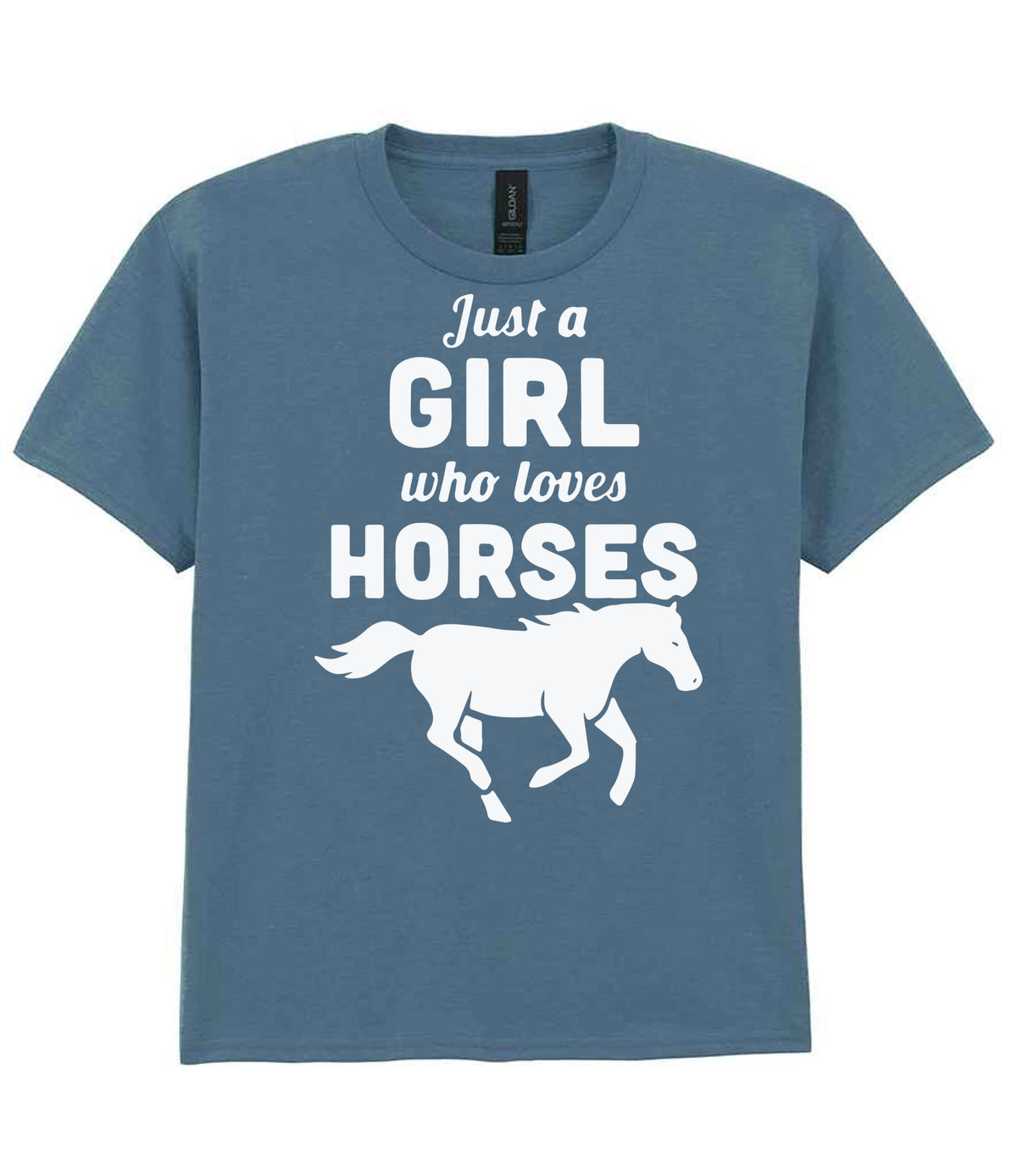 girl who loves horses – Unisex T-Shirt in Indigo