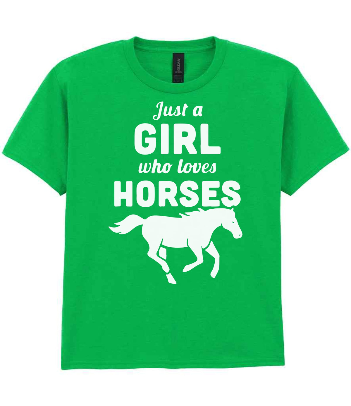 girl who loves horses – Unisex T-Shirt in Irish Green