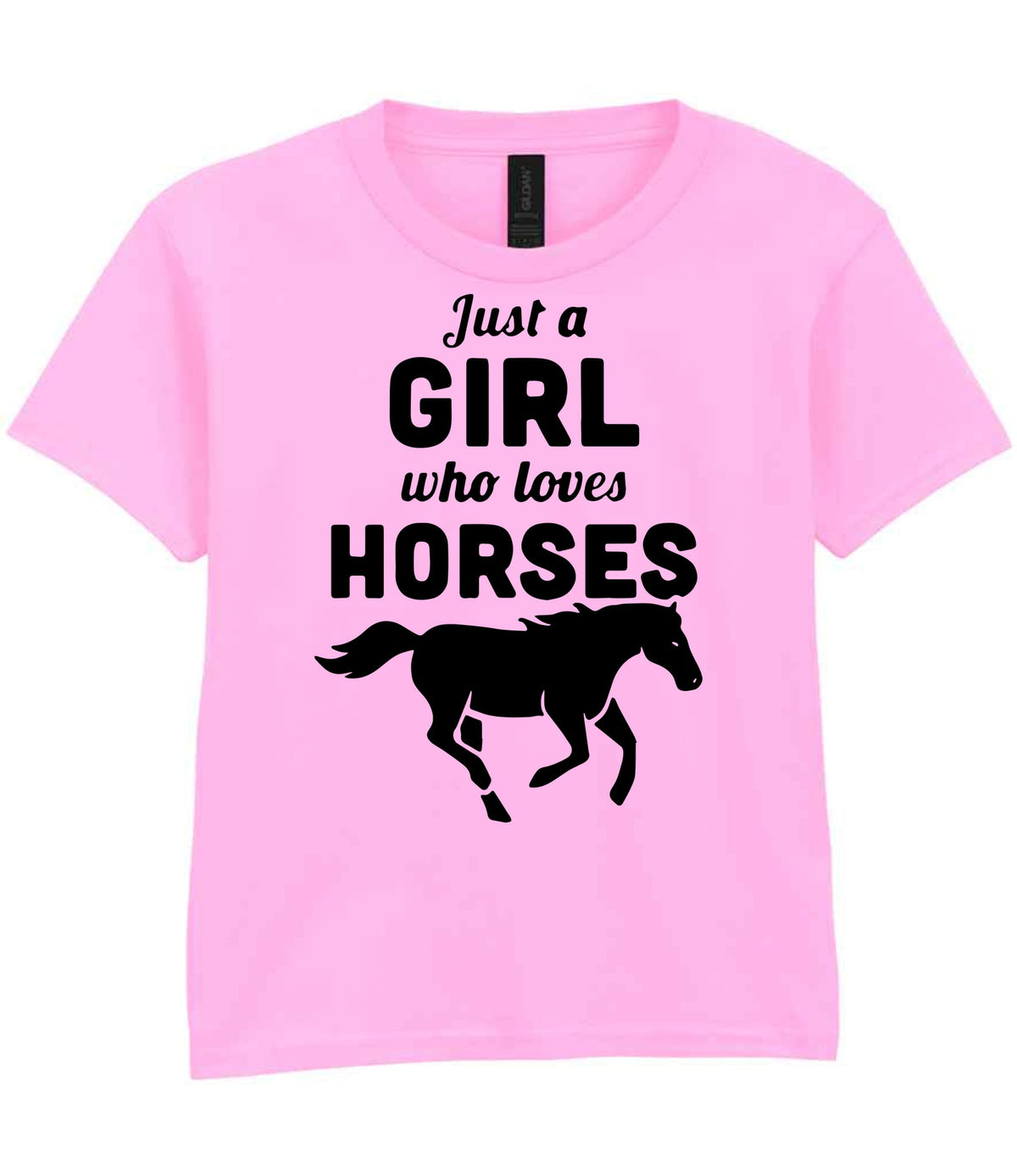 girl who loves horses – Unisex T-Shirt in Light Pink
