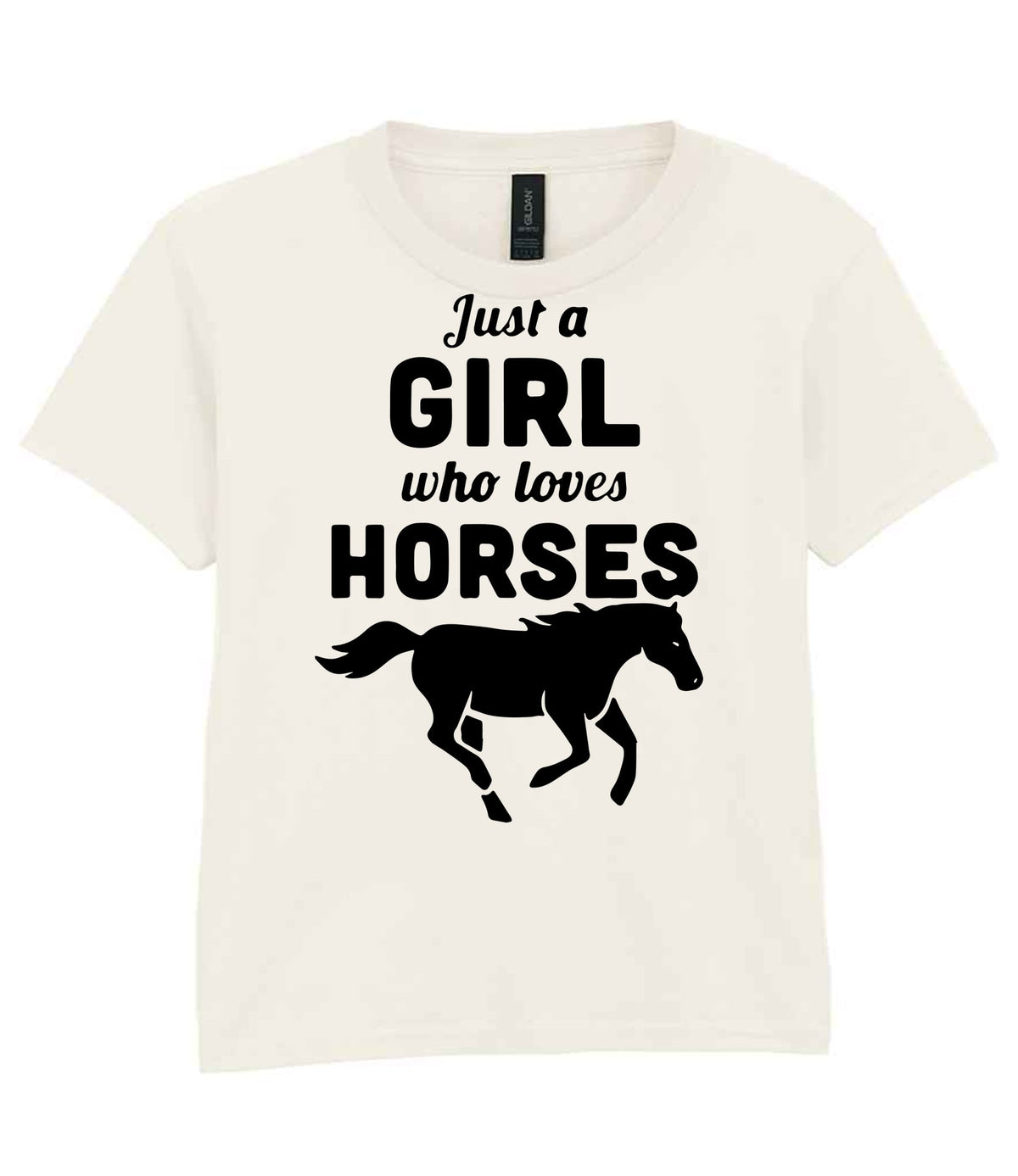 girl who loves horses – Unisex T-Shirt in Natural