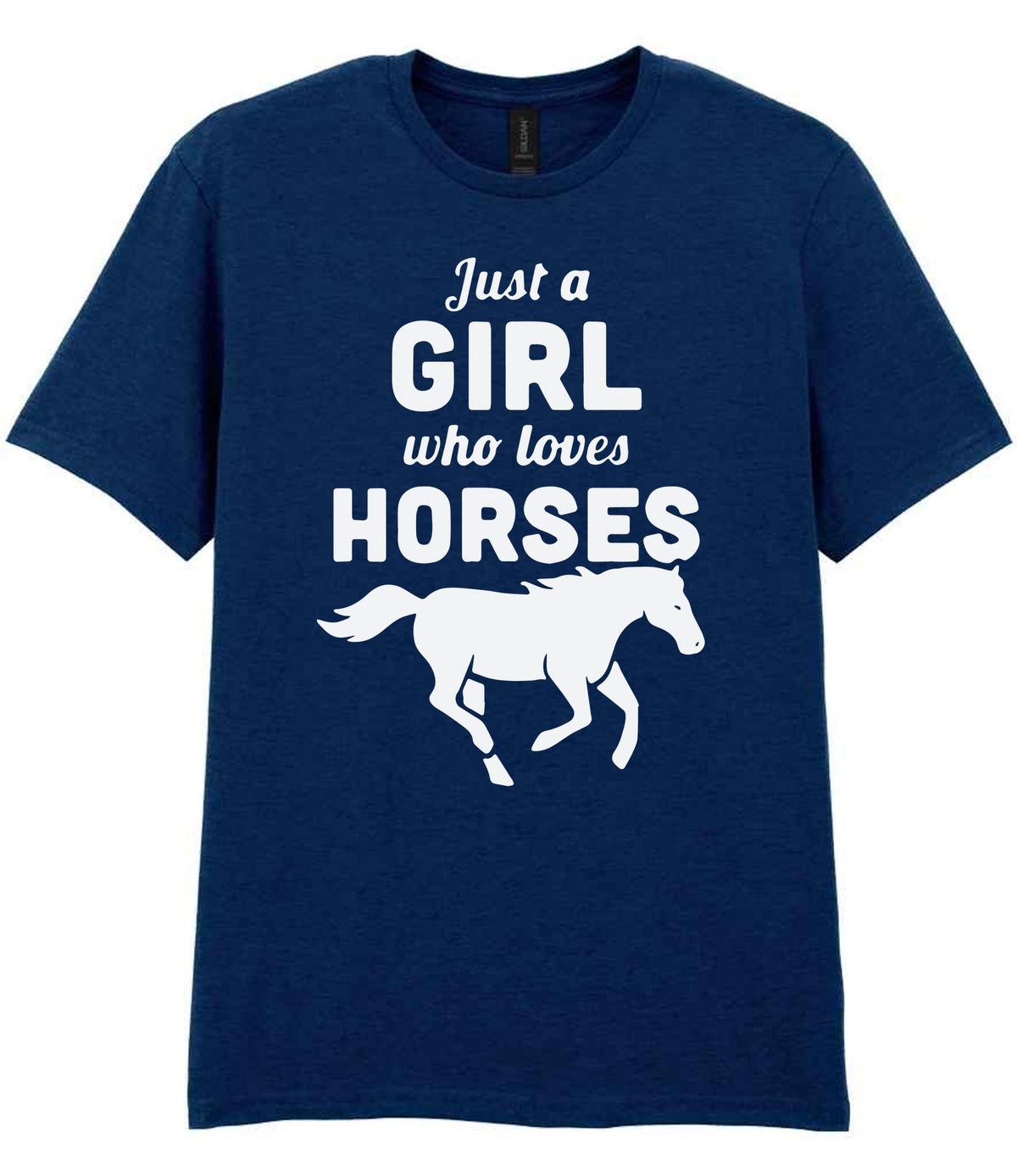 Girl Who Loves Horses t-shirt in navy