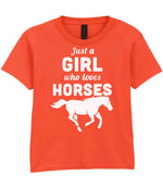 girl who loves horses – Unisex T-Shirt in Orange