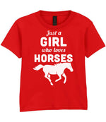 girl who loves horses – Unisex T-Shirt in Red