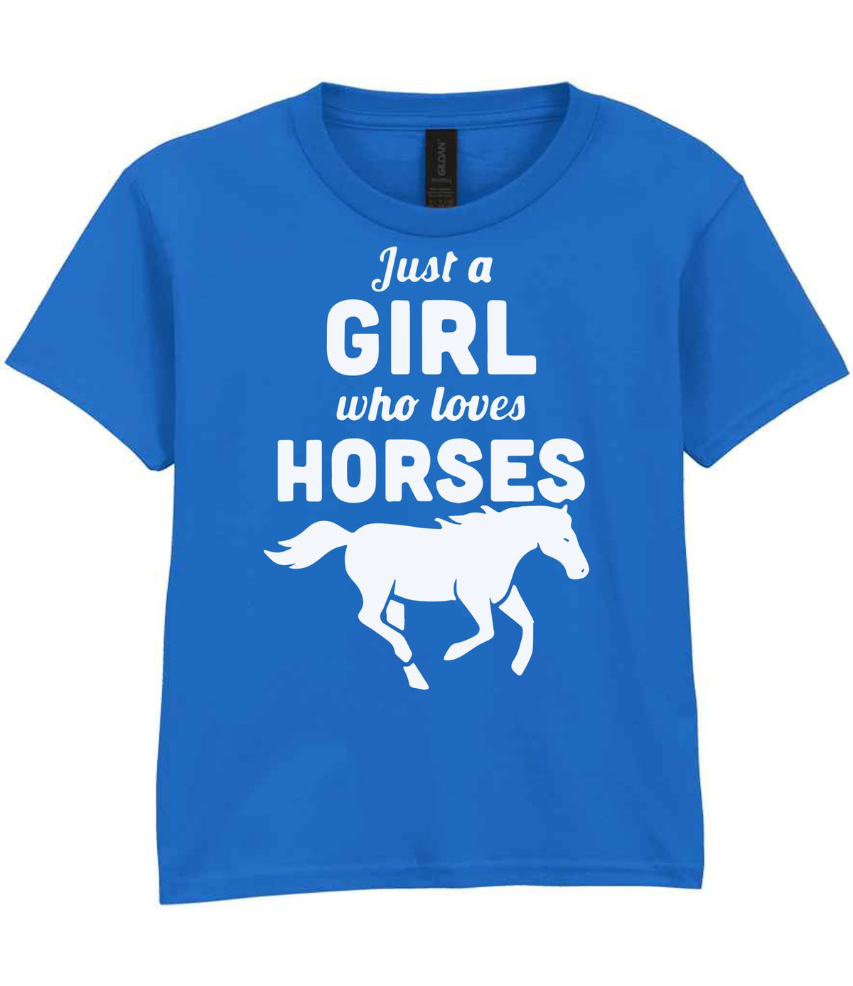 girl who loves horses – Unisex T-Shirt in Royal Blue