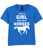 girl who loves horses – Unisex T-Shirt in Royal Blue