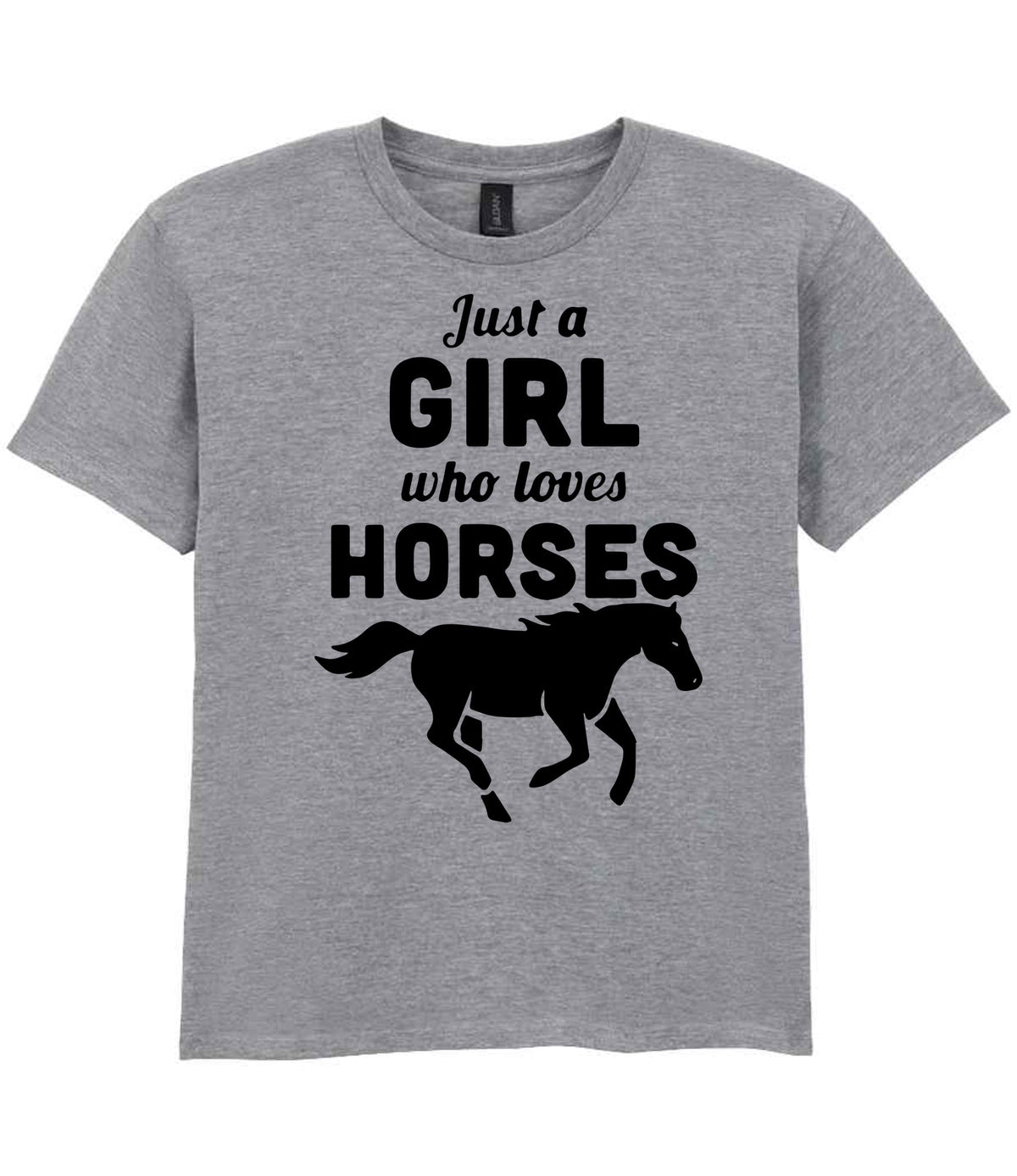 girl who loves horses – Unisex T-Shirt in Sport Grey
