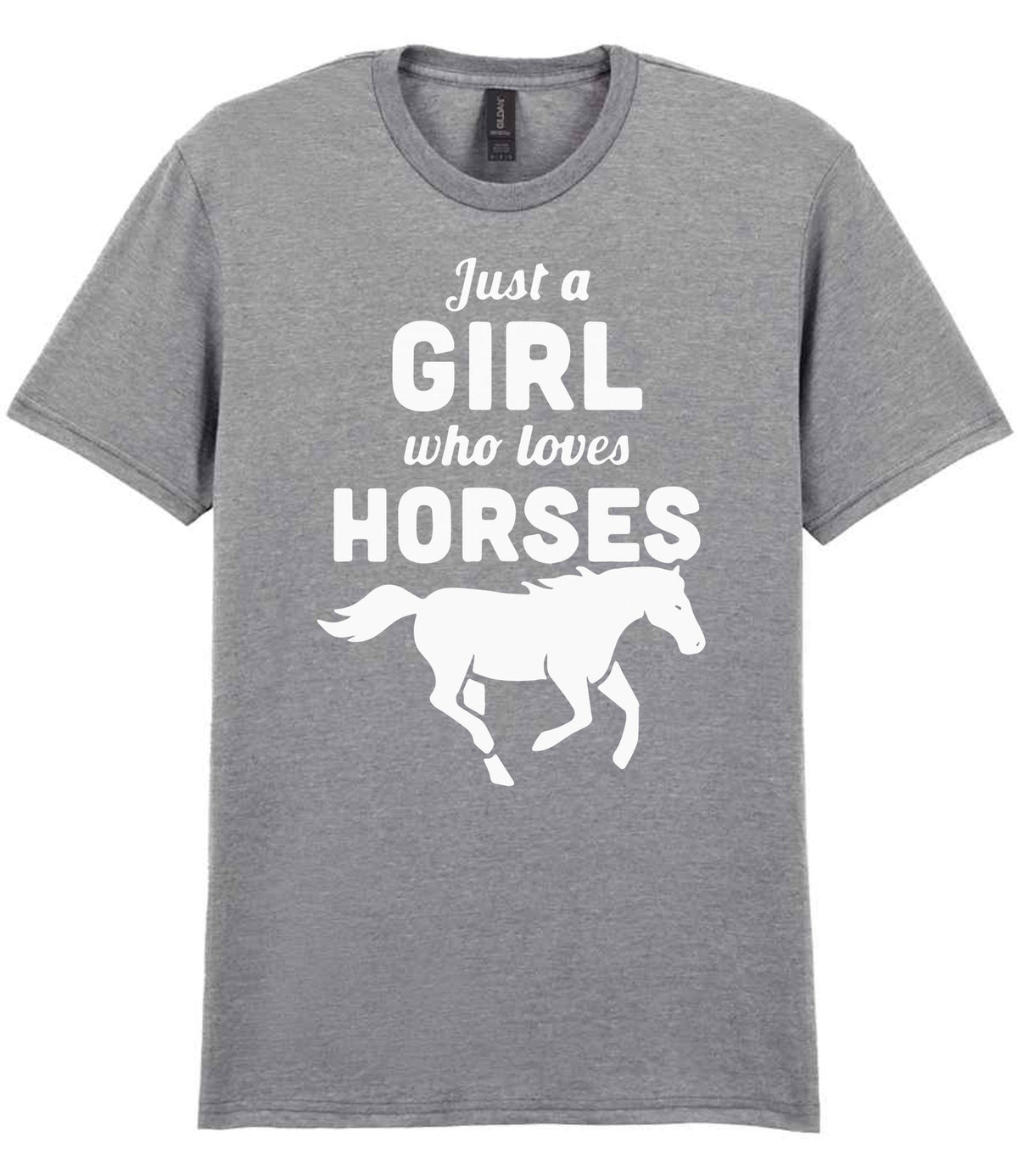Girl Who Loves Horses t-shirt in sport grey