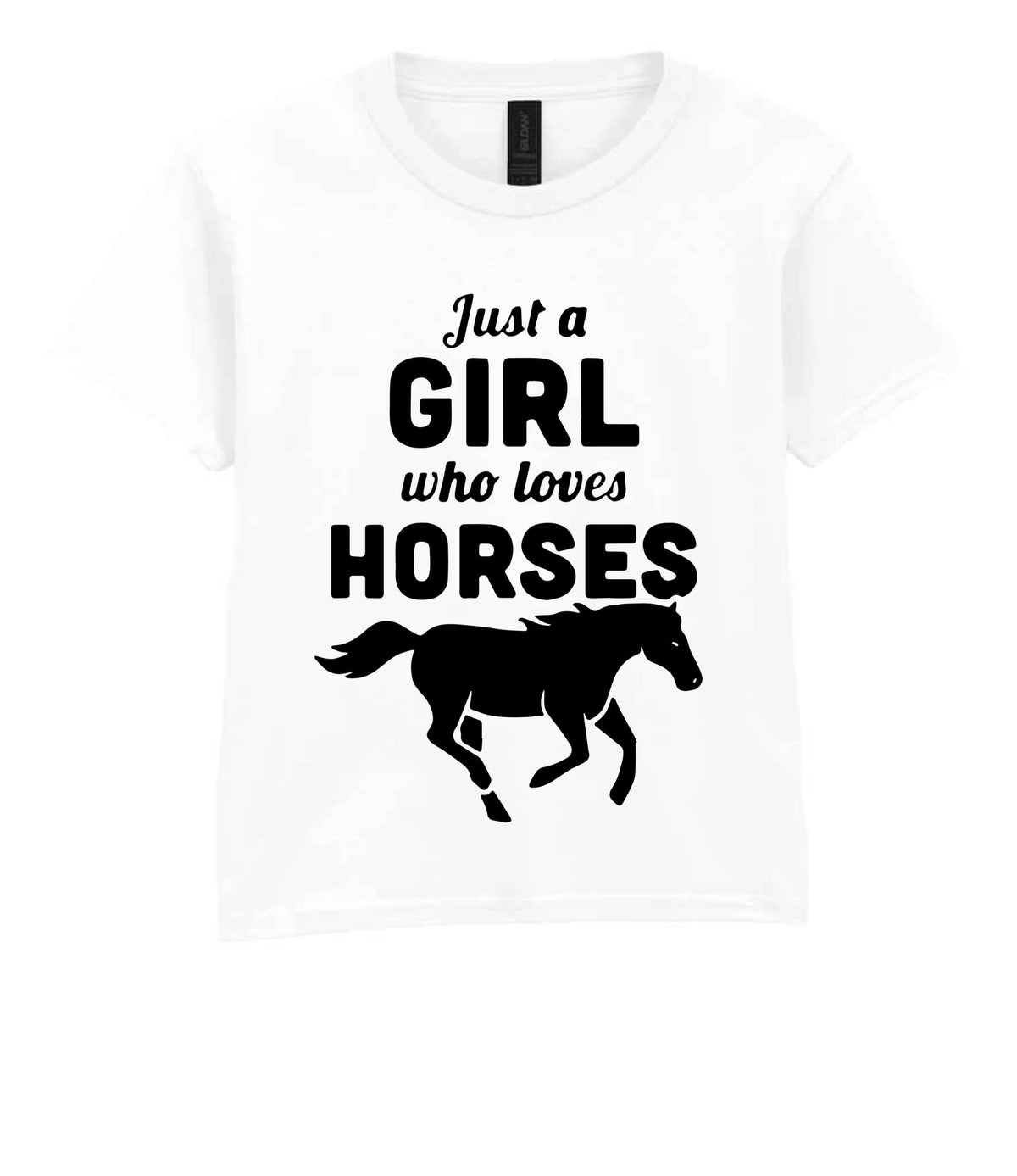 girl who loves horses – Unisex T-Shirt in White