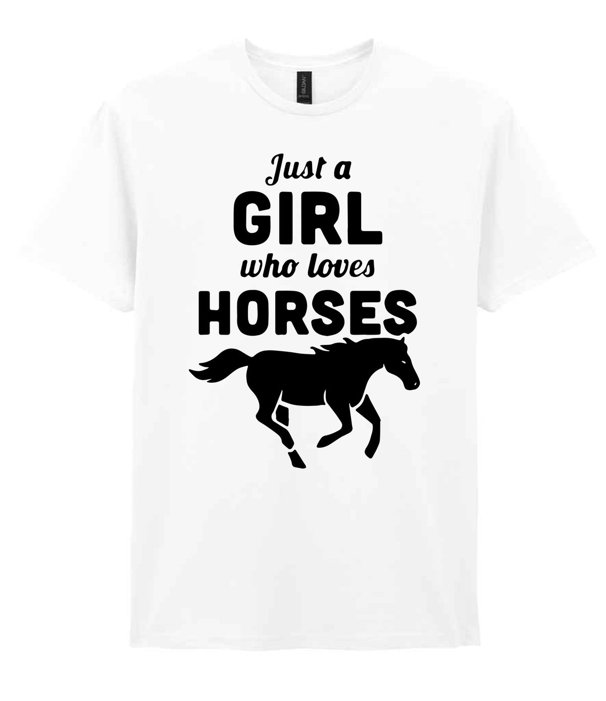 Girl Who Loves Horses t-shirt in white